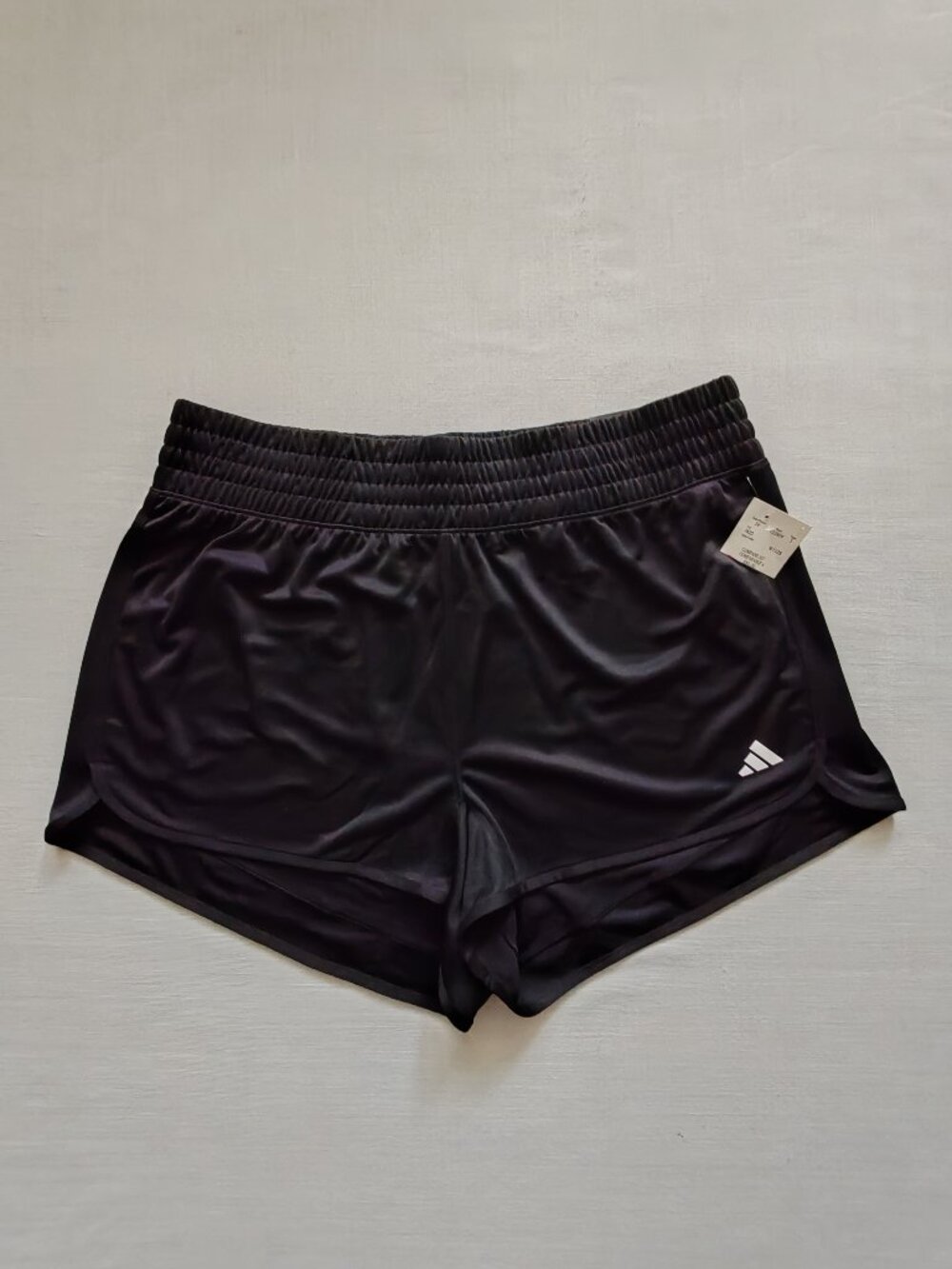 Adidas Women's Pacer Essentials Knit High-Rise Shorts Black Size 1X NWT IS0601